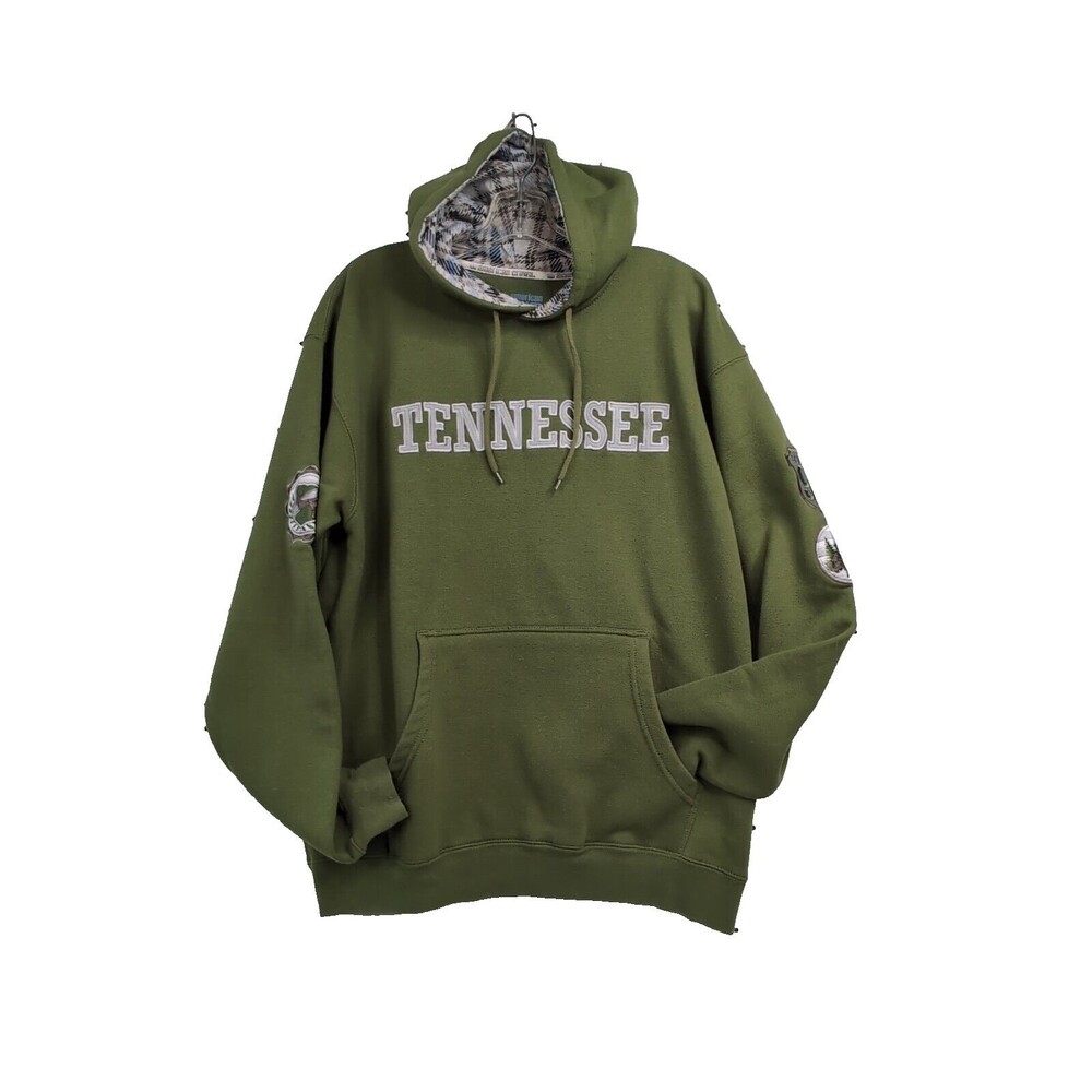 American Crown Tennessee Hoodie Medium Green Kangaroo Pocket Pullover Casual